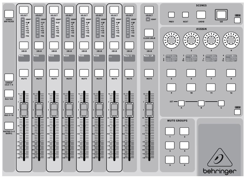 X32 Group Bus Faders